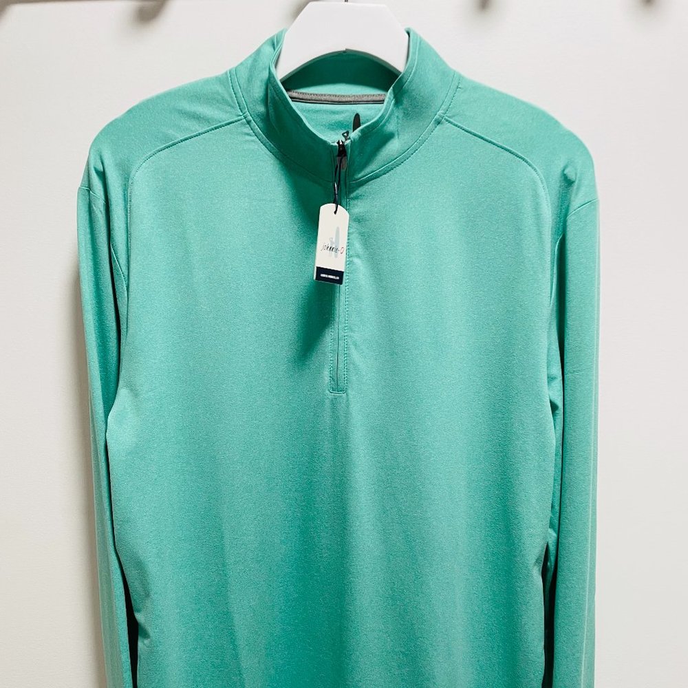 Johnnie-o Flex PREP-FORMANCE 1/4 Zip Pullover NWT in Seaglass